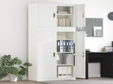 Storage Cabinet 2 pcs White 90 x 40 x 210 cm Steel Lockable 3438728