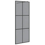 Walk-in Shower Wall Black 80 x 195 cm Tempered Glass 42022042
