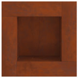 Fire Pit Brown 80 x 80 x 40 cm Weathering Steel 858957