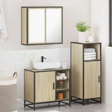 3 Piece Bathroom Furniture Set Sonoma Oak Engineered Wood 3300966