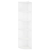 Corner Shelf 5-Tier 41.5 x 41.5 x 178 cm Engineered Wood White 8016326