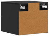 Wall-Mounted Bedside Cabinet 2 pcs Black 33 x 34.5 x 40 cm 897958