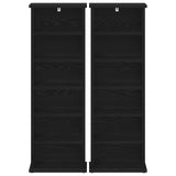 CD Cabinet 2 pcs Black Oak 32 x 17 x 92 cm Engineered Wood 8012749