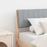 Upholstered Headboard Light Grey 100 cm Solid Pine Wood 879244