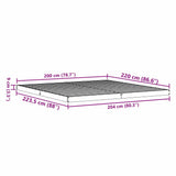 Floor Bed Frame White 200 x 220 cm Solid Pine Wood 869759