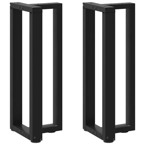 ZNTS Console Table Legs T-Shaped 2 pcs Black 38x25x cm Steel 4013044