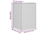 Garden Planter Black 30x30x60 cm Poly Rattan 366410