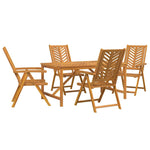 Garden Dining Set 5 pcs Brown 150 x 90 x 74 cm 3154123