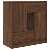Sideboard with Drawers and Doors Brown Oak 70.5x34x74.5 cm 861847