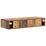 Wall-Mounted Side Table Old Wood 87.5 x 34.5 x 17 cm 899183