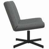 Swivel Chair Dark Grey 63 x 75 x 76 cm Fabric 42007326