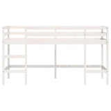 Kids' Loft Bed without Mattress with Ladder White 90x190 cm Single 835902