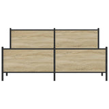 Metal Bed Frame without Mattress Sonoma Oak 193x203 cm 3301366