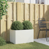 Planter White 62x40x39 cm Steel 841596