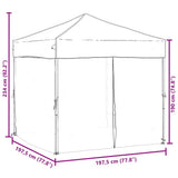 Folding Party Tent with Sidewalls Red 2x2 m 93506