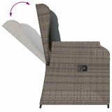 Garden Bench Grey Poly Rattan 3394460