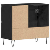 Bathroom Sink Cabinet Black Oak 65 x 33 x 60 cm Engineered Wood 862891