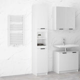 Bathroom Cabinet High Gloss White 32x34x188.5cm Engineered Wood 811328