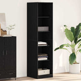 Wardrobe with Shelf Black Oak 50 x 50 x 200 cm Engineered Wood 3345123