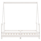 Kids Bed Frame White 70x140 cm Solid Wood Pine 834487
