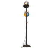 Floor Lamp with 2 Lampshade Multicolour E27 344405