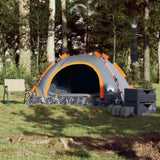 ZNTS Camping Tent 2-Person Grey and Orange Quick Release 4004163