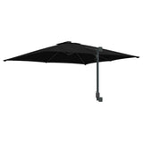 Garden Parasol Black 248.5 x 247.5 x 160 cm Polyester and Steel 42003241