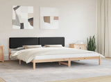 Bed Frame with Upholstered Headboard Black 180 x 200 cm 877891