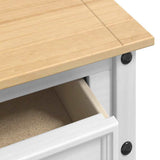 End Table Corona White 115 x 46 x 73 cm Solid Pine Wood 42021194