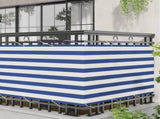 Balcony Screen Blue and White 100 x 1000 cm Oxford Fabric 42030646