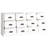 Sideboards 2 pcs High Gloss White Engineered Wood 3185281