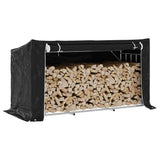 Firewood Rack with Rain Cover 200.5x80.5x110.5 cm Galvanised Steel 4104946