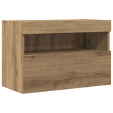 TV Wall Cabinet with LED 2 pcs Artisan oak 60 x 30 x 40 cm 862209