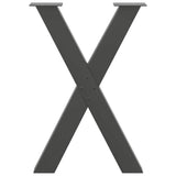 Dining Table Legs X-Shaped 2 pcs Anthracite 60x cm Steel 4012974
