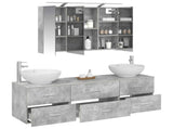 Bathroom Furniture Set 4 pcs Concrete Grey 3406938