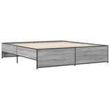 Bed Frame without Mattress Grey Sonoma 180x200 cm Super King 3279875