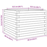Garden Planter 60x60x45.5 cm Impregnated Wood Pine 847252