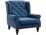 Wingback Accent Chair, Retro Upholstered Button Tufted Occasional Chair for Living Room and Bedroom, T3398P343468