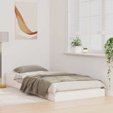 Bed Frame White 100 x 220 cm Solid Pine Wood 873371