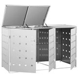145381 Triple Wheelie Bin Shed 240 L Stainless Steel