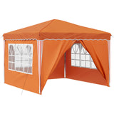 Pop-up Party Tent 288 x 288 x 245 cm Orange Oxford Fabric 42019778