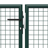 Garden Gate Steel 500x75 cm Green 144316