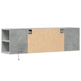 TV Wall Cabinet with LED Lights Concrete Grey 135x31x39.5 cm 852386