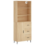 Highboard Sonoma Oak 69.5x34x180 cm Engineered Wood 3189464