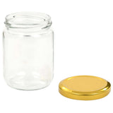 Glass Jam Jars with Gold Lid 48 pcs 230 ml 50802
