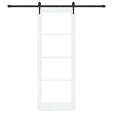 Sliding Door White and Black 78 x 211 cm 3332386