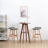 Bar Stools 2 pcs Dark Grey Fabric 249577