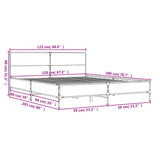 Bed Frame without Mattress Brown Oak 120x200 cm 3279996