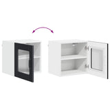 Wall Glass Cabinet LUCCA Black 40 x 31 x 40 cm Engineered Wood 884836