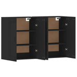 Wall Mounted Cabinets 2 pcs Black Engineered Wood 3197986